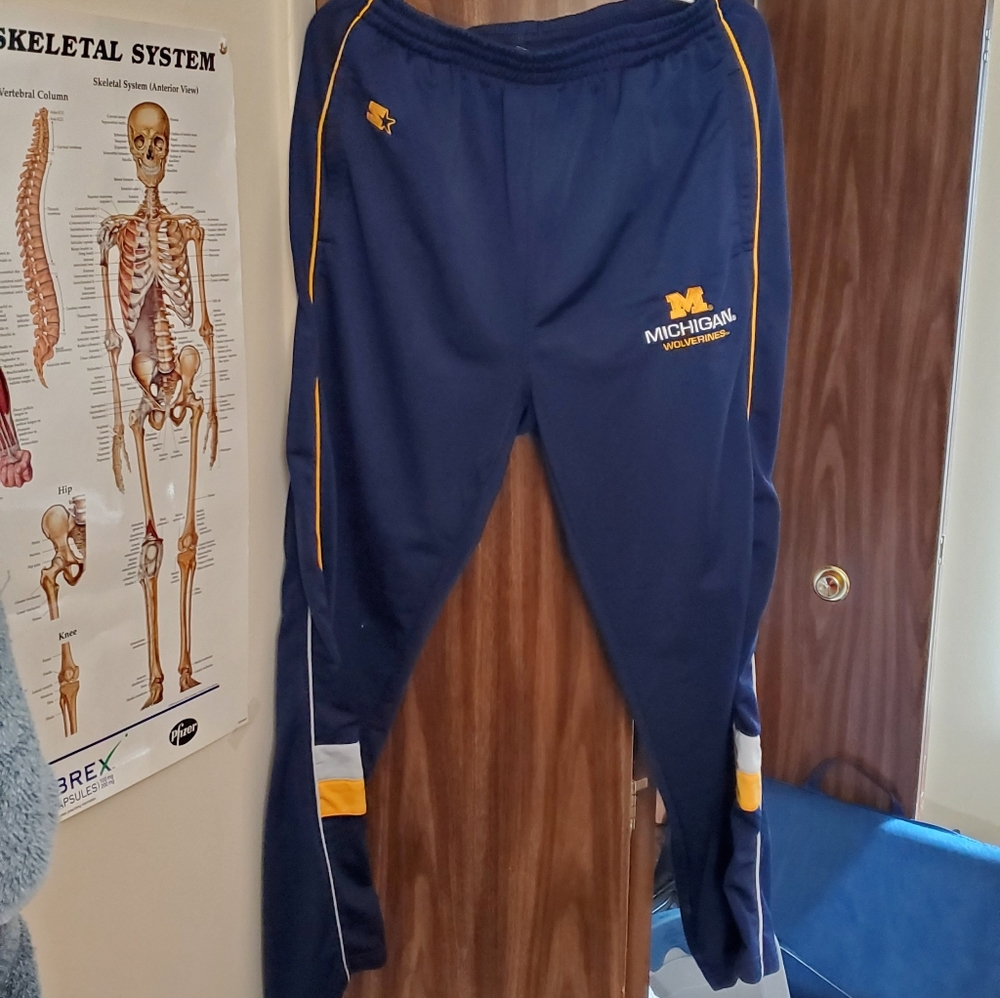 Michigan Vintage Starter Warm up pants